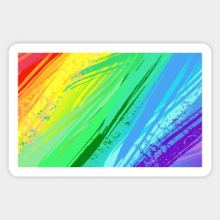 Background with Rainbow Paint Sticker